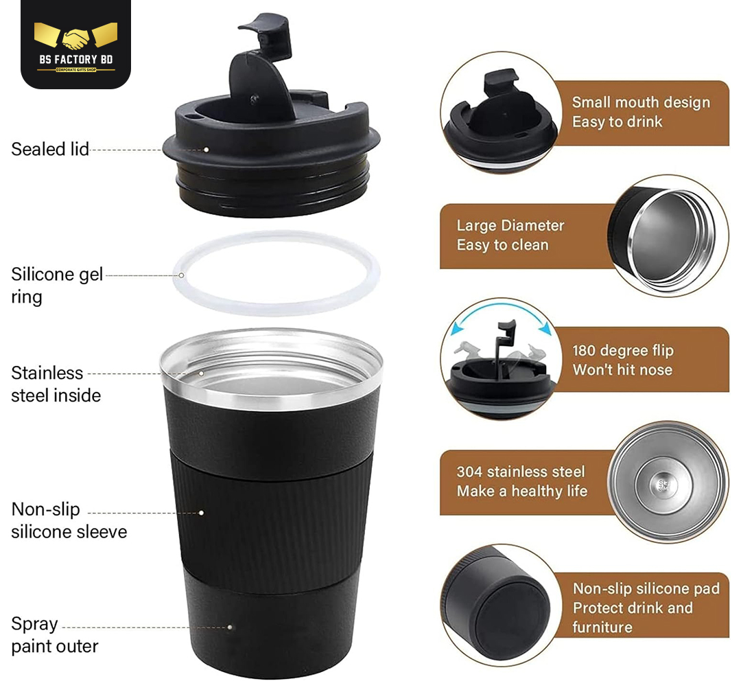 Corporate Customized Rubber Grip Thermal Mug - Image 2