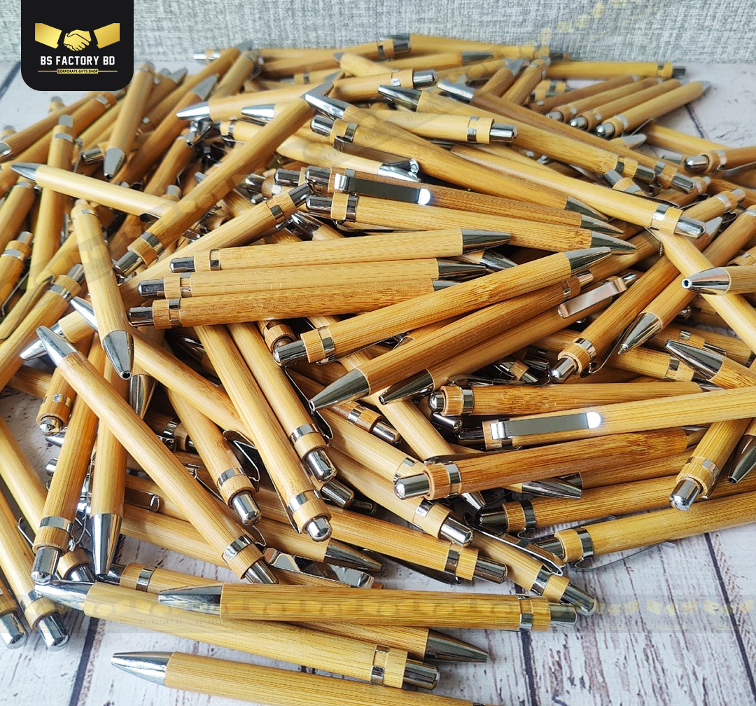 Corporate Customized Bamboo Pen - Image 3