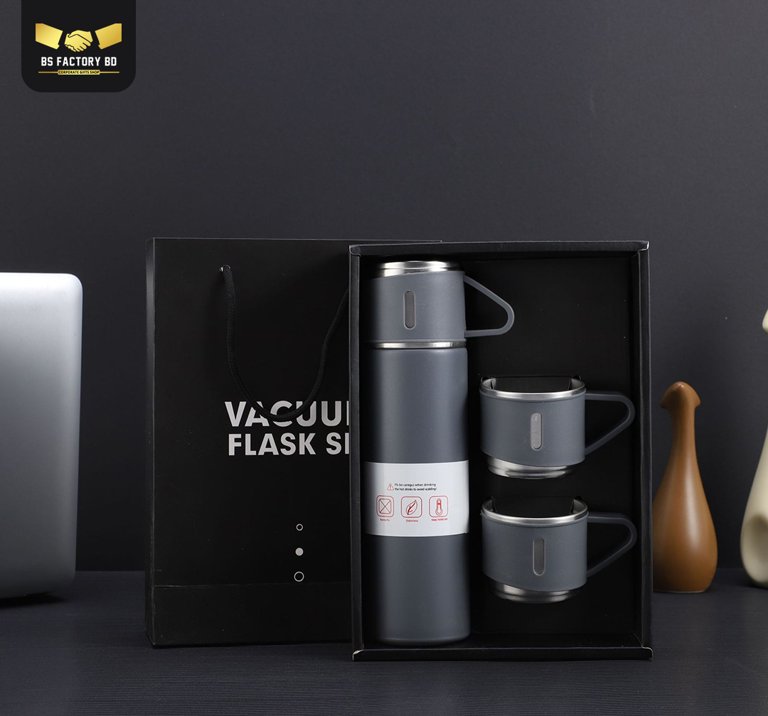 Corporate Customized Vacuum Insulated Thermal Flask Set (3-in-1) - Image 2