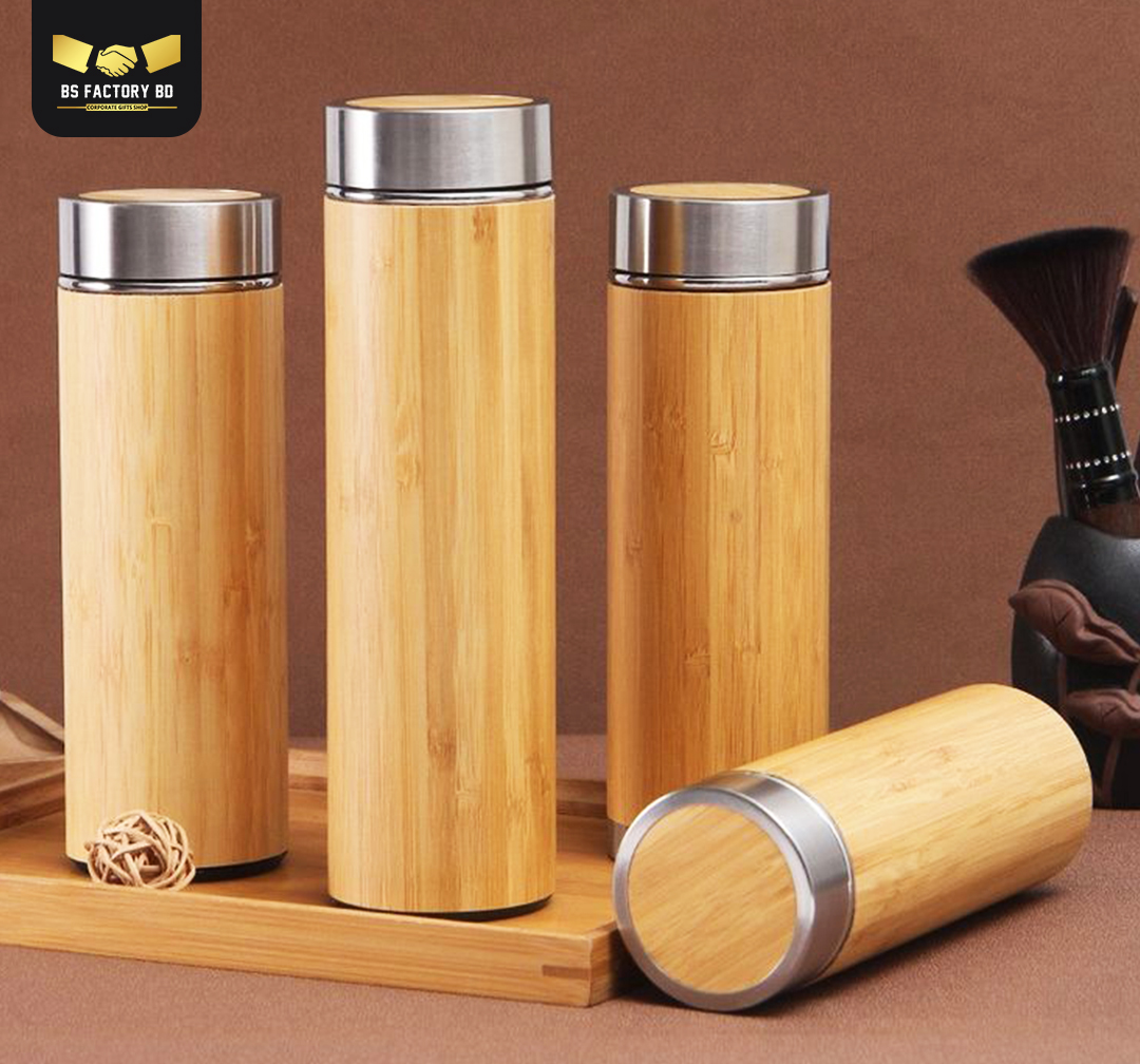 Corporate Customized Bamboo Thermal Flask - Image 4