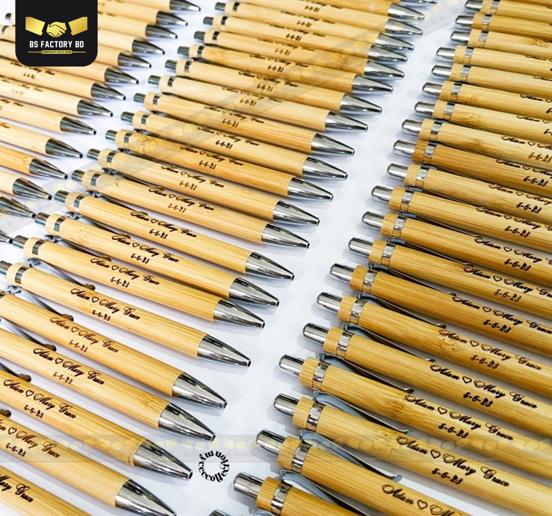 Corporate Customized Bamboo Pen - Image 5