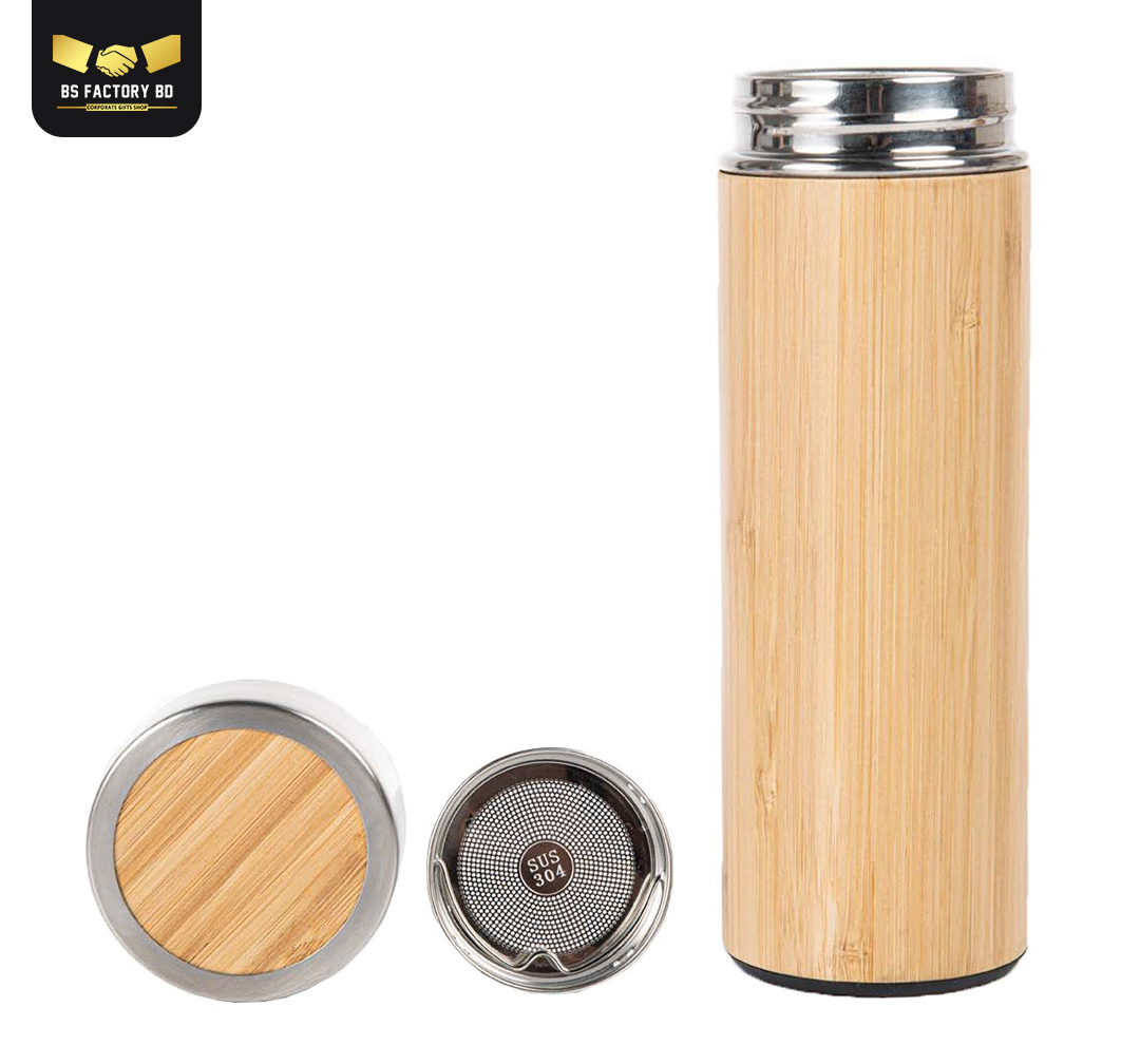 Corporate Customized Bamboo Thermal Flask - Image 3