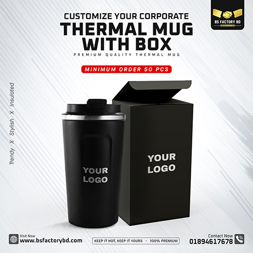 Corporate Customized Rubber Grip Thermal Mug