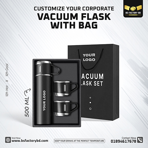 Corporate Customized Vacuum Insulated Thermal Flask Set (3-in-1)