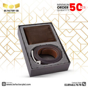 Corporate Premium Gift Set – Belt & Short Wallet (2 in 1)