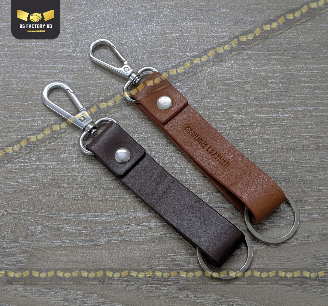 Corporate Customized Lather Key Ring - Image 3